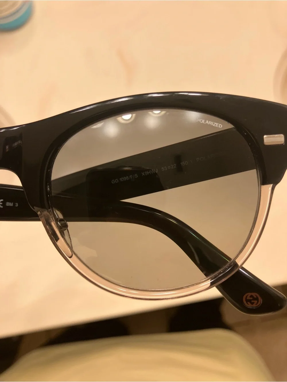 Gucci Black Sunglasses Arm with Model Engraving